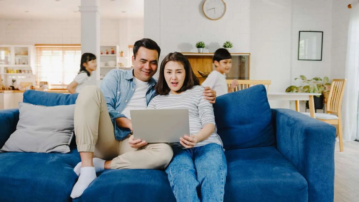 Family enjoying their home
